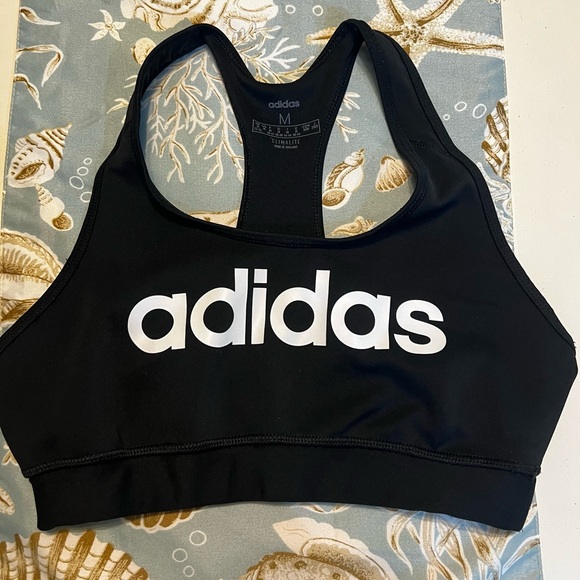 Adidas Women's Logo Climacool Workout Sports Bra - Picture 1 of 3